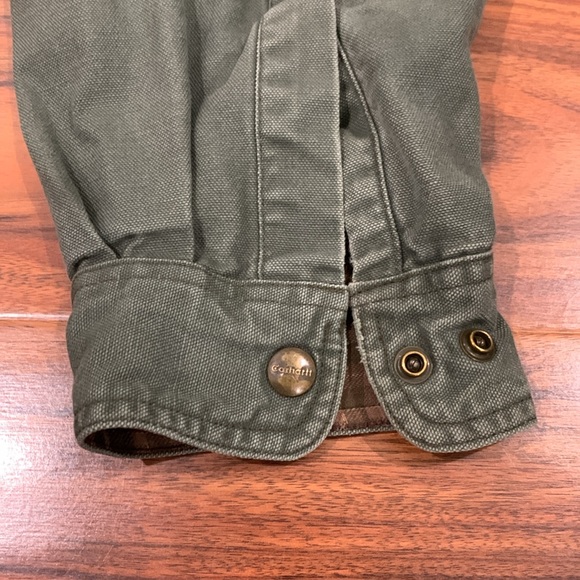 Vintage Carhartt Flannel Linned Work Shirt, 100% Cotton - Men’s SIZE LARGE - Picture 5 of 16